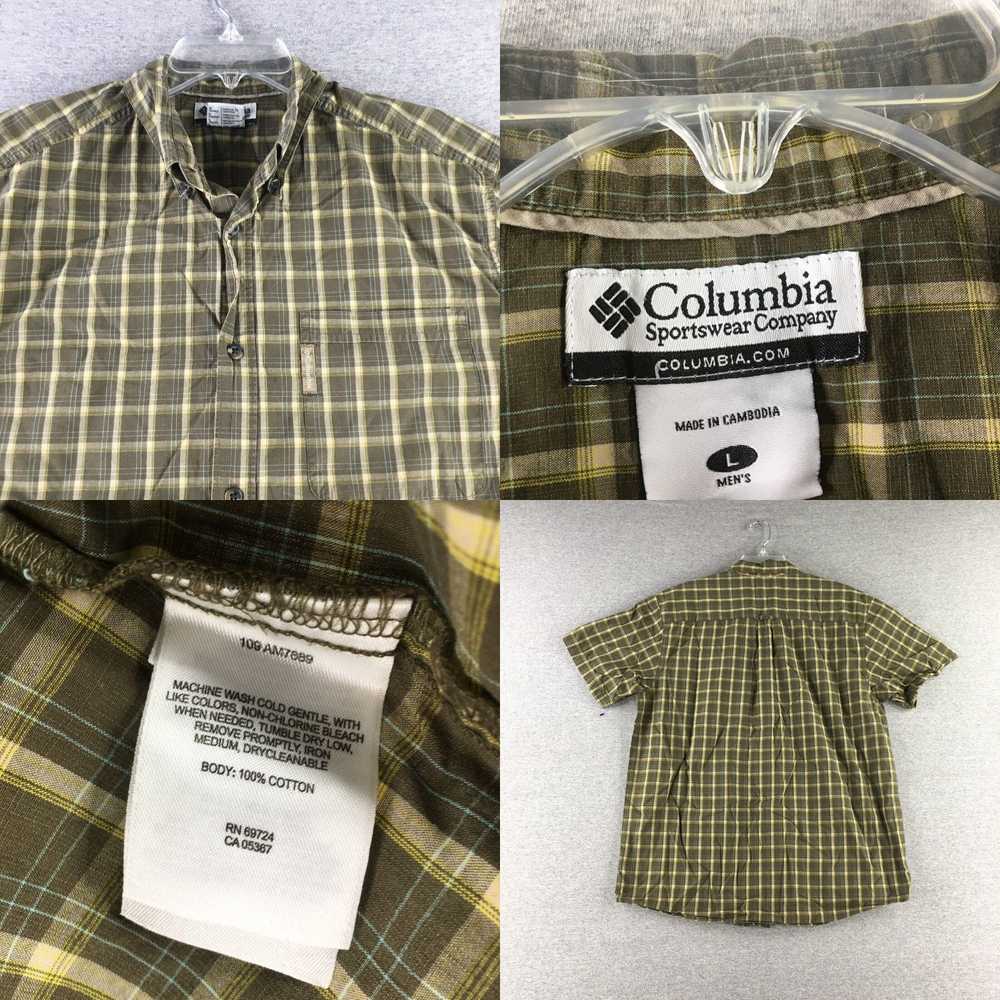 Vintage Columbia Shirt Mens L Button Up Short Sle… - image 4