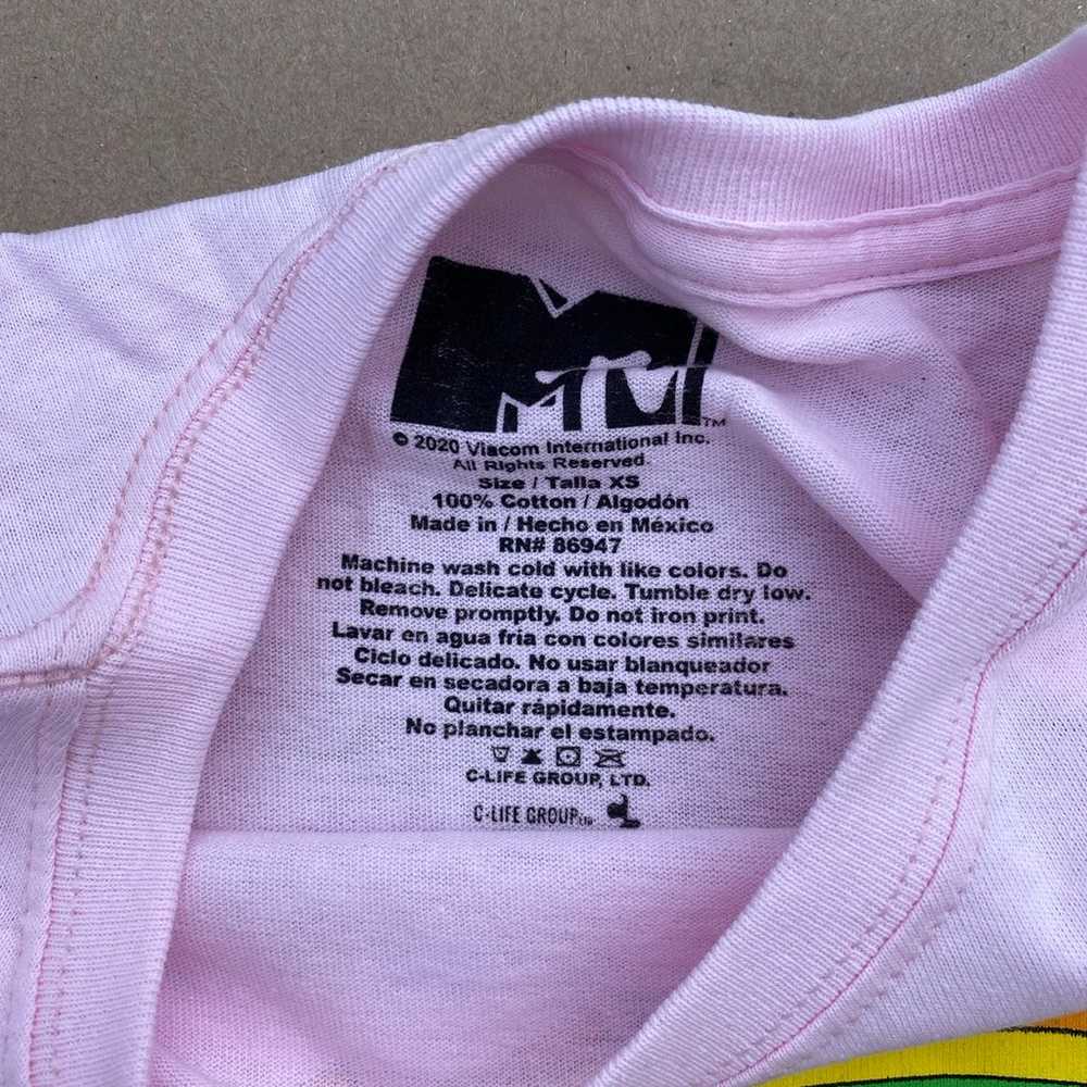 MTV Light Pink Rainbow XS Shirt - image 4