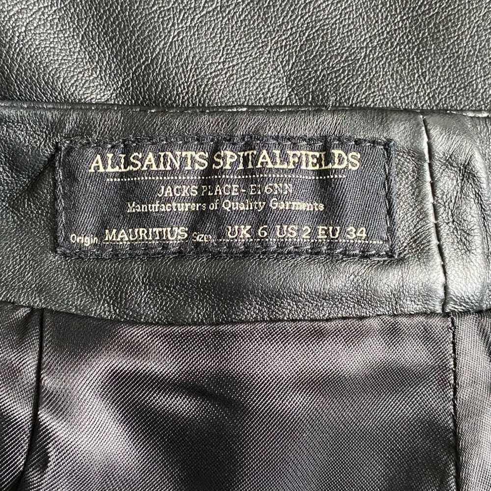 Allsaints AllSaints Leather Skater Mini Skirt Bla… - image 9