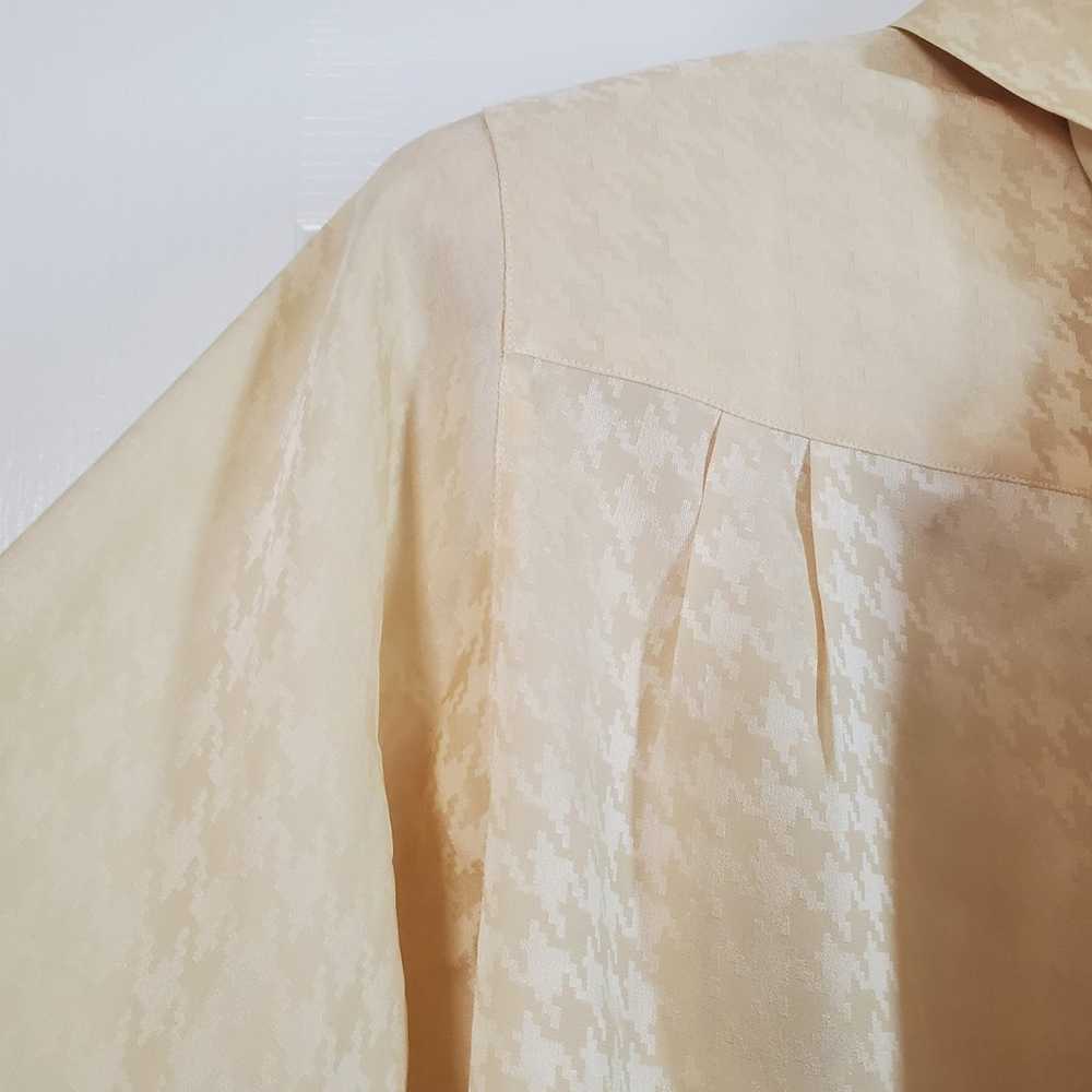 Vintage 100% Silk Pastel Yellow Michii Moon for S… - image 11