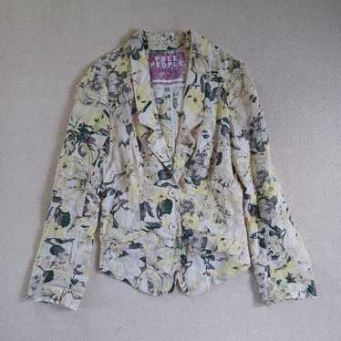 Free people floral linen blend blazer - image 1