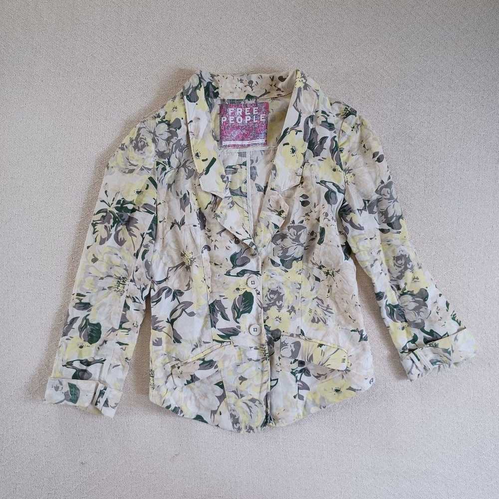 Free people floral linen blend blazer - image 2