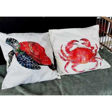 Art × Handcrafted × Handmade Sea Turtle Crab Thro… - image 1