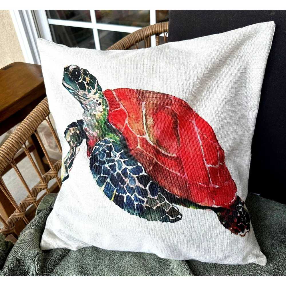 Art × Handcrafted × Handmade Sea Turtle Crab Thro… - image 2