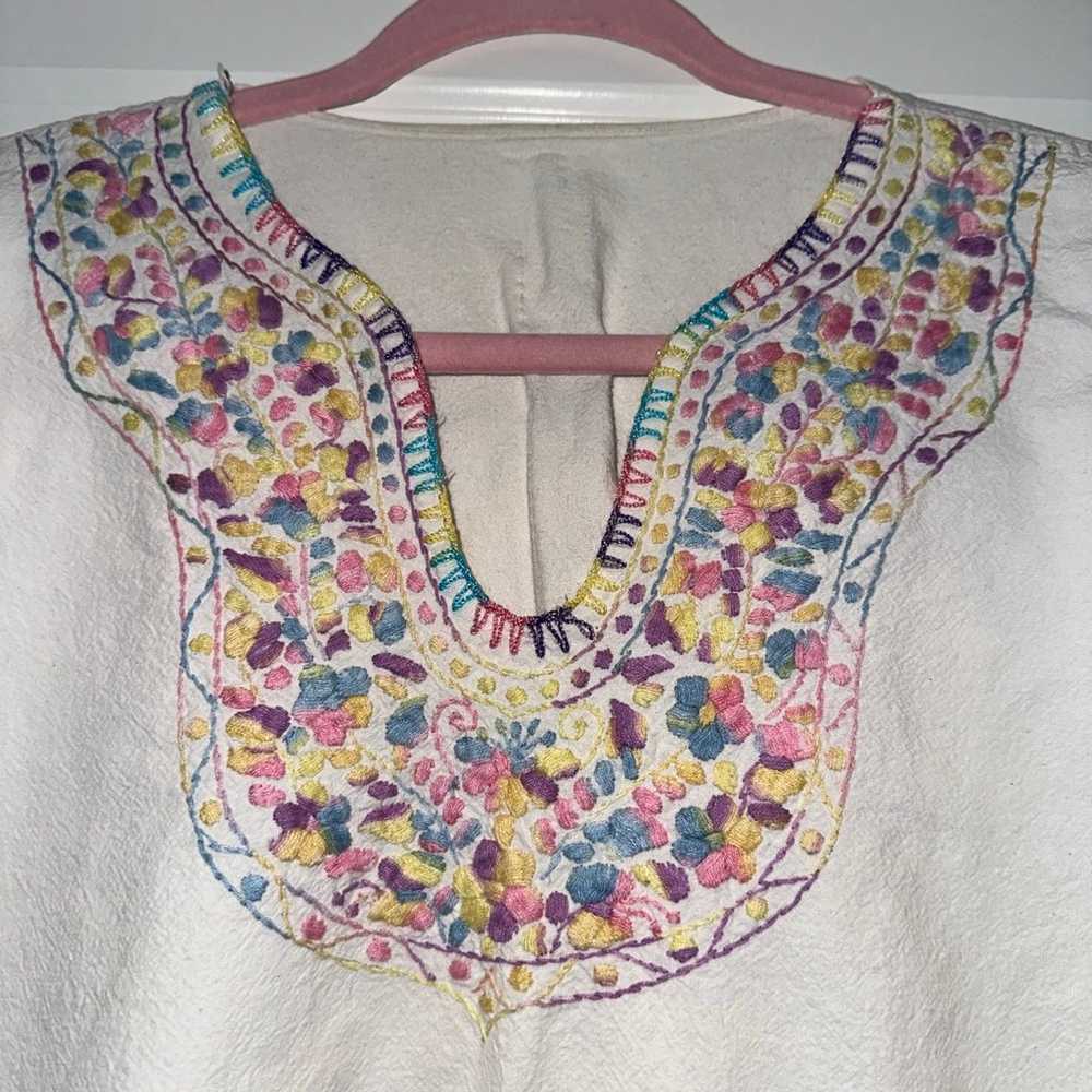 NWOT Handmade In Mexico, Pastel Colored Embroider… - image 2