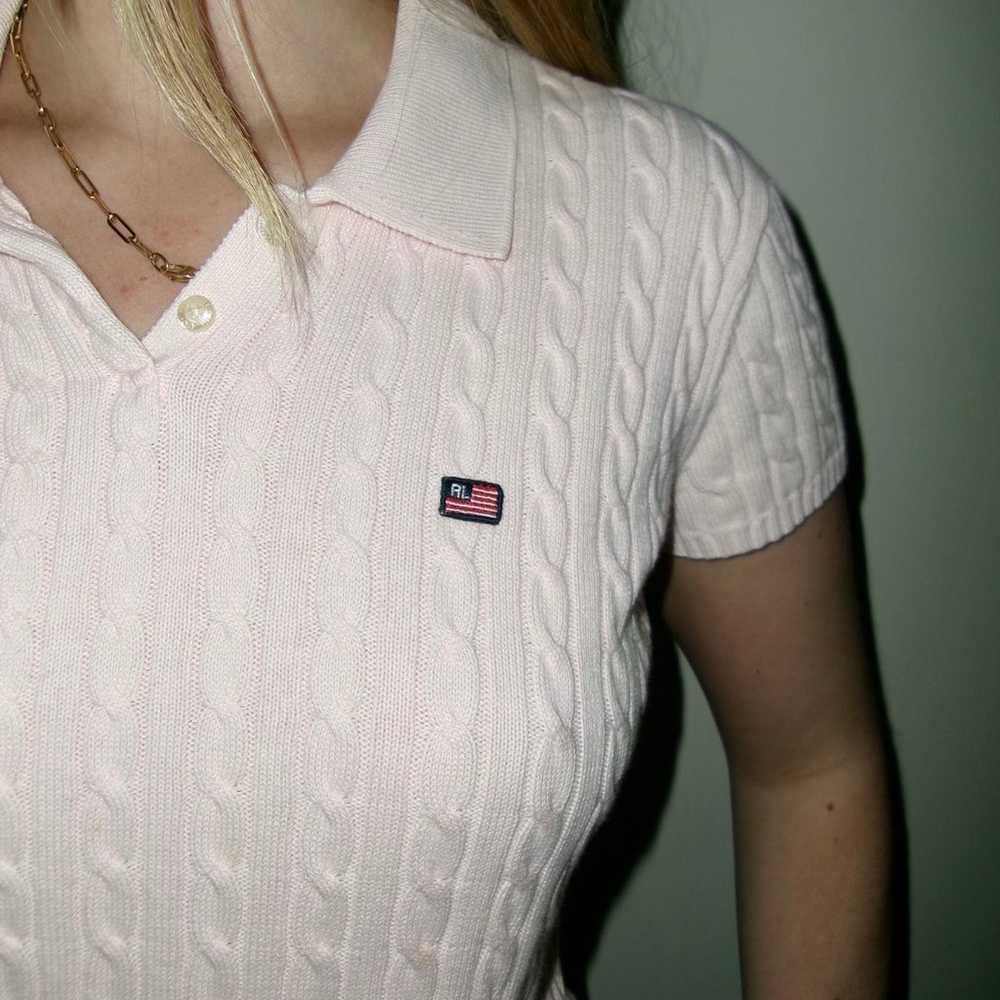 Vintage Baby Pink Ralph Lauren Sweater Polo - image 2