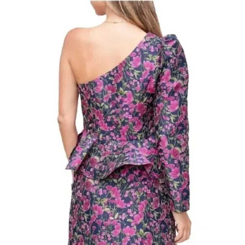 NWOT EN SAISON Floral Jacquard One Shoulder Top i… - image 8