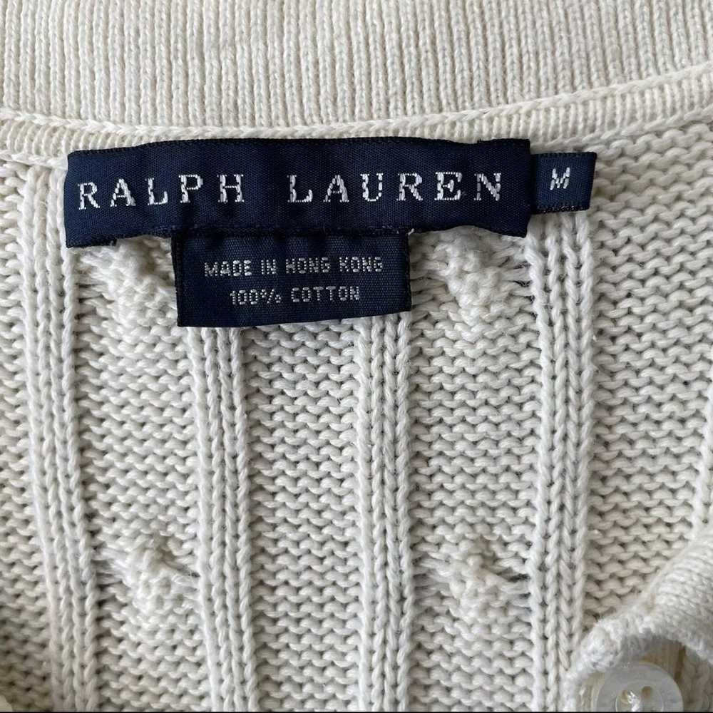 Vintage Womens Cream Polo Ralph Lauren Chunky Cab… - image 3