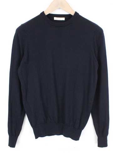 Suitsupply S Blue Knitted Sweater Slim Merino Crew