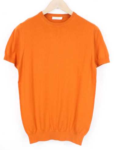 Suitsupply S Orange Merino Wool Cotton Short Sleev