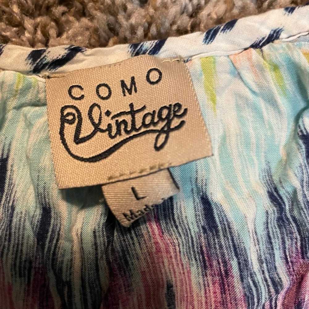 Como Vintage Women’s large tye dye peasant top - image 3