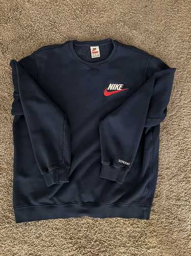 Nike × Supreme Supreme Nike Crewneck Navy M FW18 - image 1