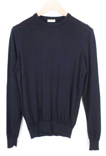 Suitsupply Merino Wool Navy Knit Sweater Crew Neck