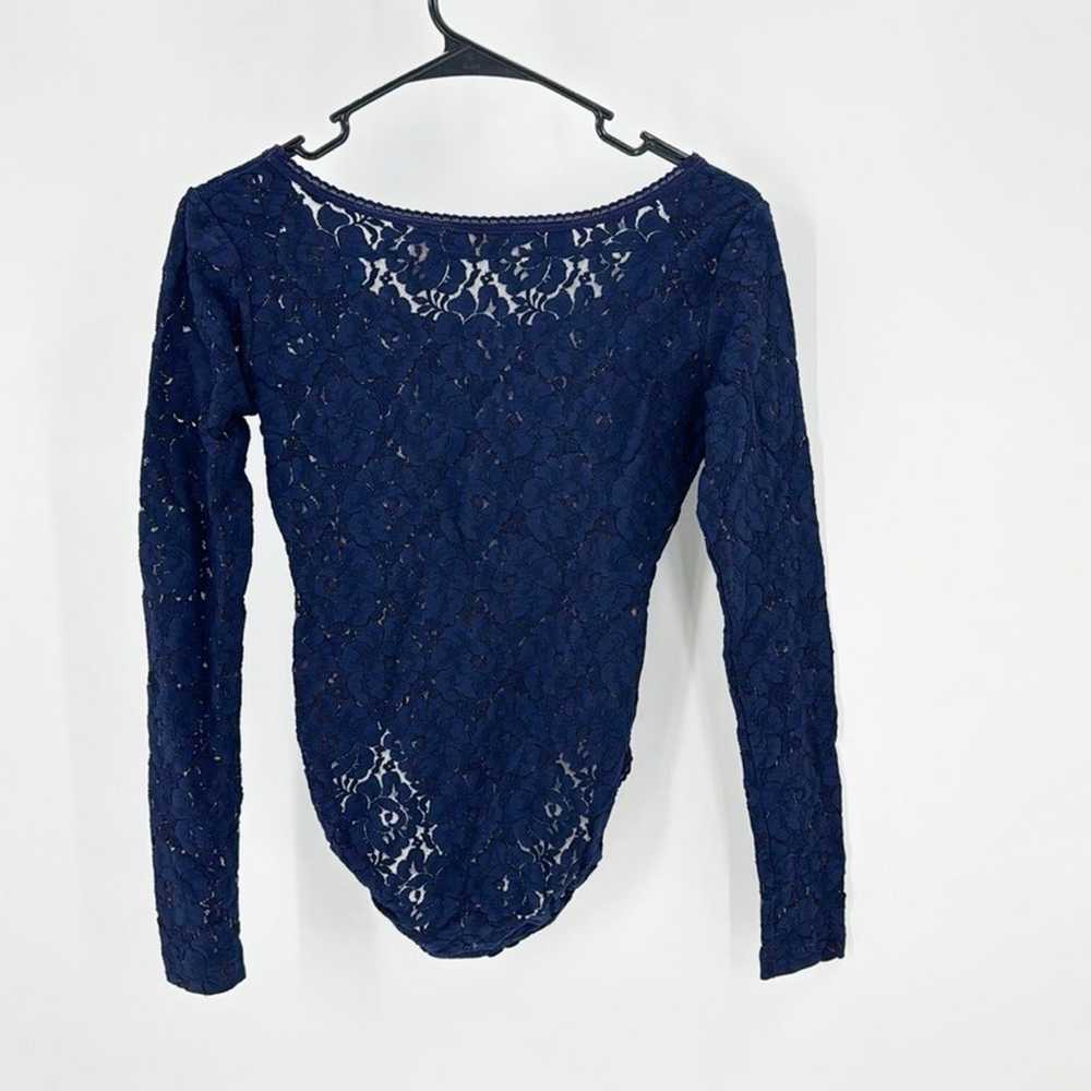 Dana Buchman vintage lace sheer long sleeve bodys… - image 7