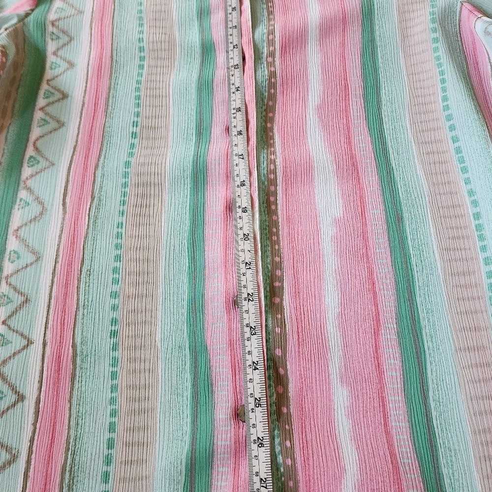 Pastel abstract vintage button down blouse - image 7