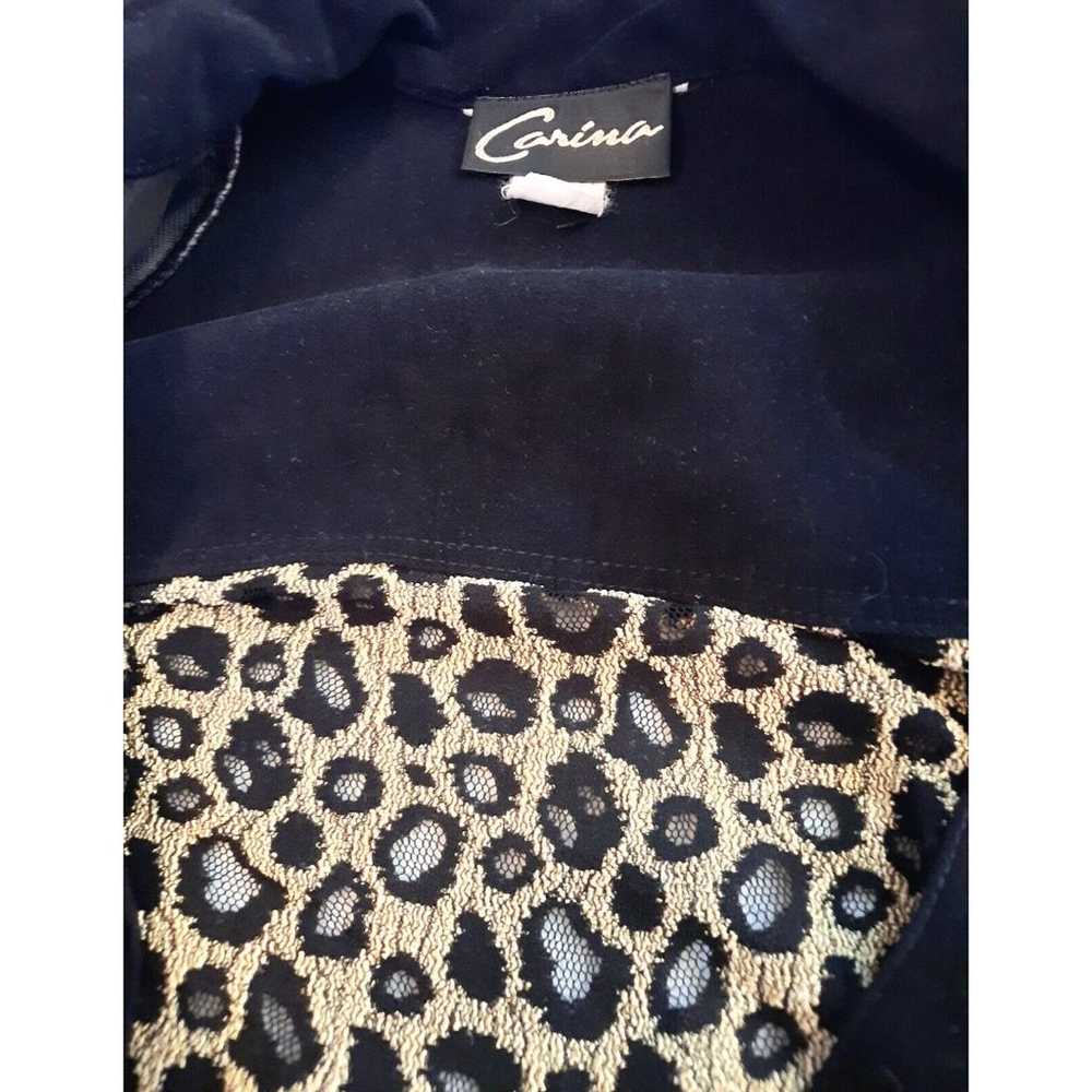 Vintage Carina Leopard Cheetah Print Shirt Blouse… - image 5