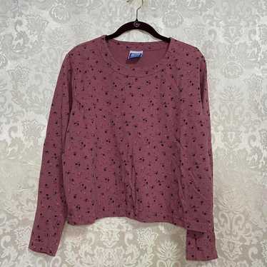 Vintage 90s floral long sleeve t-shirt - image 1