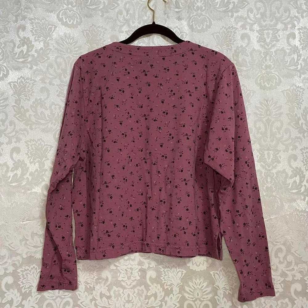 Vintage 90s floral long sleeve t-shirt - image 2