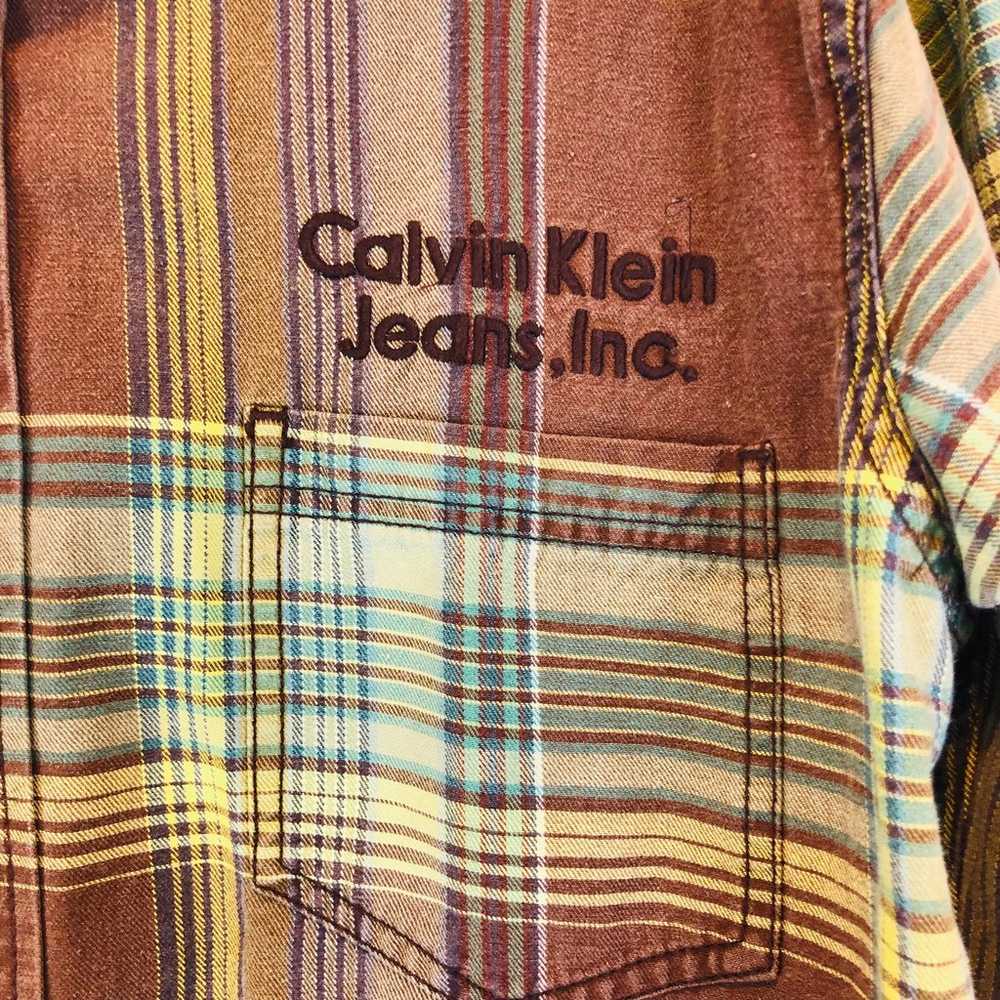 Vintage Calvin Klein Embroidered Flannel Shacket - image 3