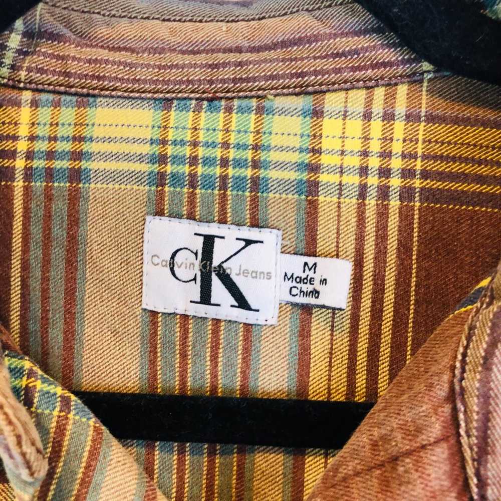 Vintage Calvin Klein Embroidered Flannel Shacket - image 4