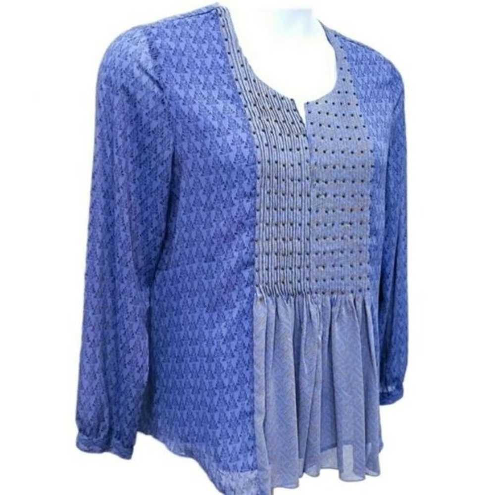 Coldwater Creek Tunic Top Sheer Polyester Pintuck… - image 1