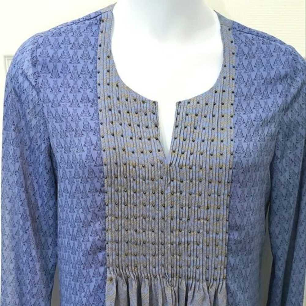 Coldwater Creek Tunic Top Sheer Polyester Pintuck… - image 6