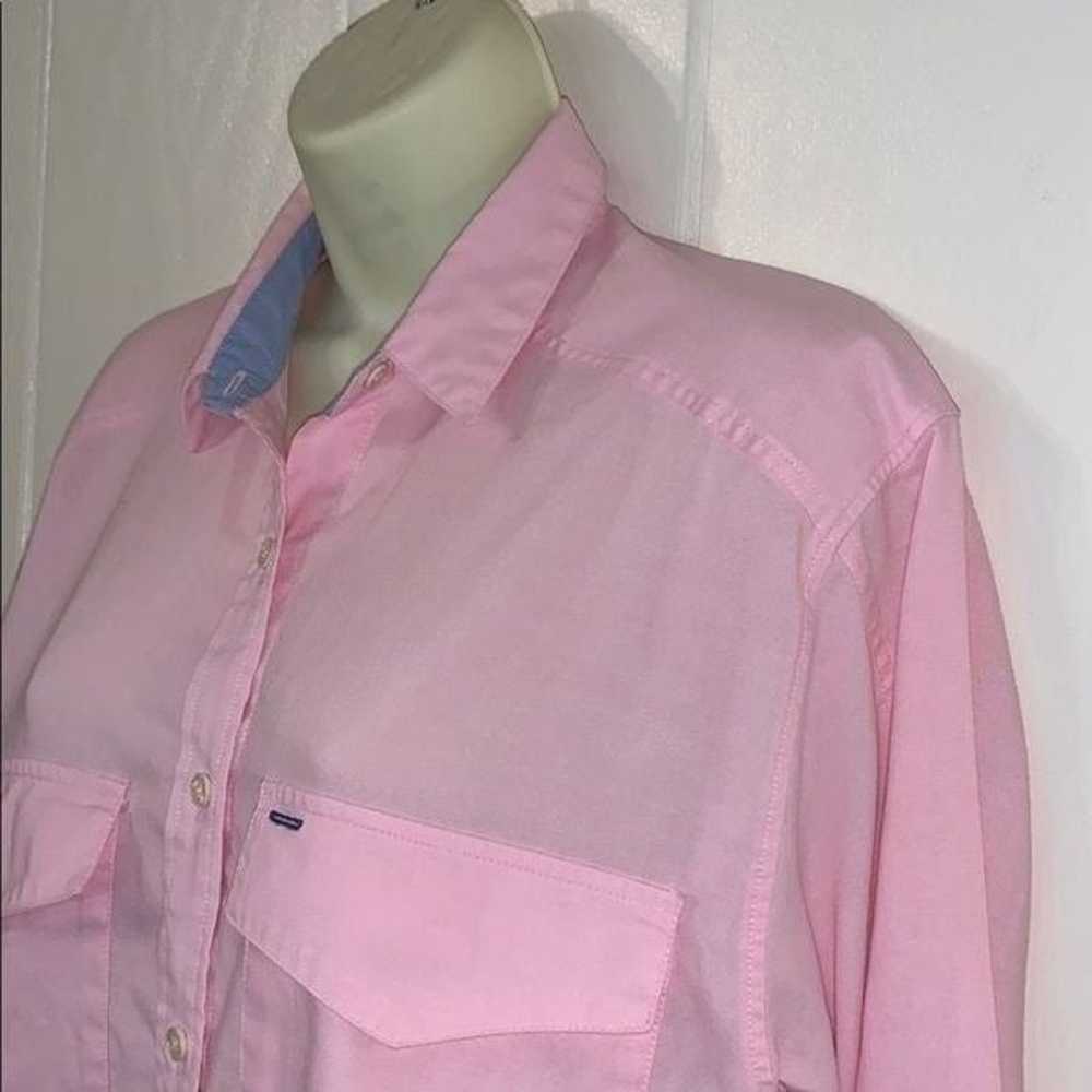 Vtg Diane Von Furstenberg pink button down - image 2