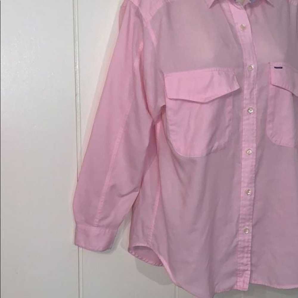 Vtg Diane Von Furstenberg pink button down - image 4