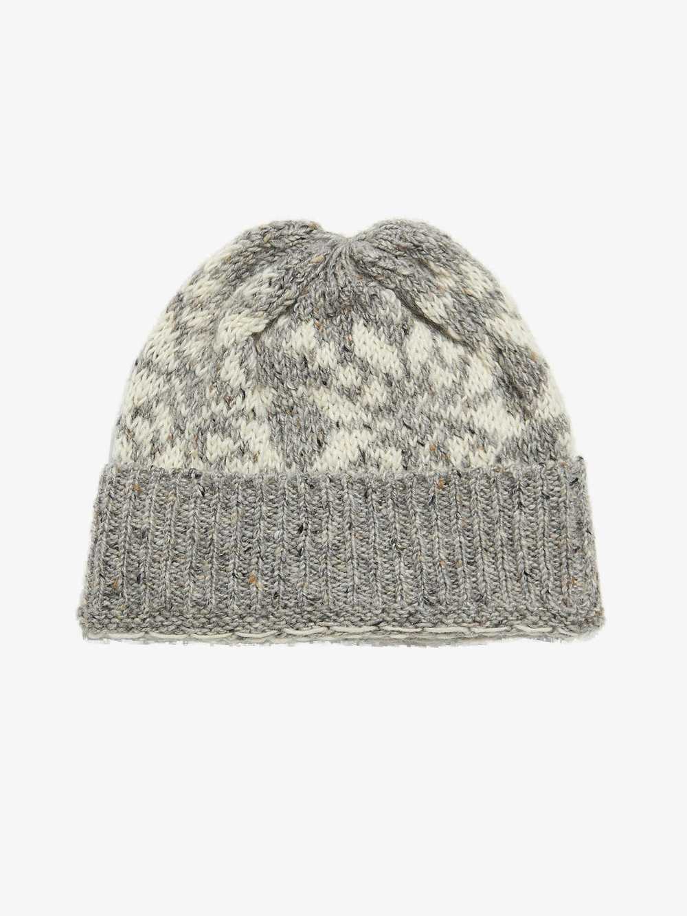 Thom Browne Gray Pattern Knitted Wool Hat - image 2