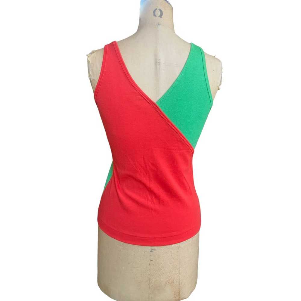 Liz Claiborne Womens Blouse Top Green Red Colorbl… - image 3