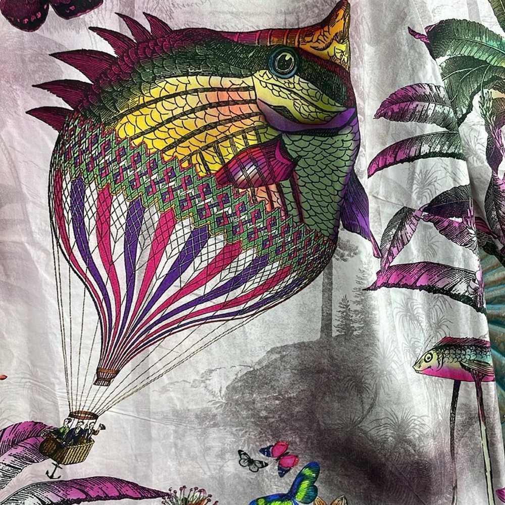 Etro blouse retro hot air balloon stamps print - image 3