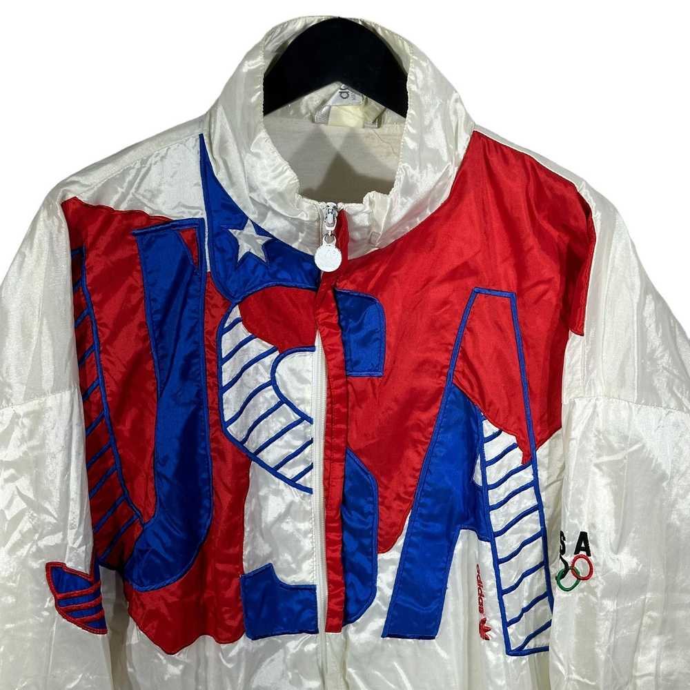 Vintage Vintage Adidas USA Distressed Nylon Jacket - image 2