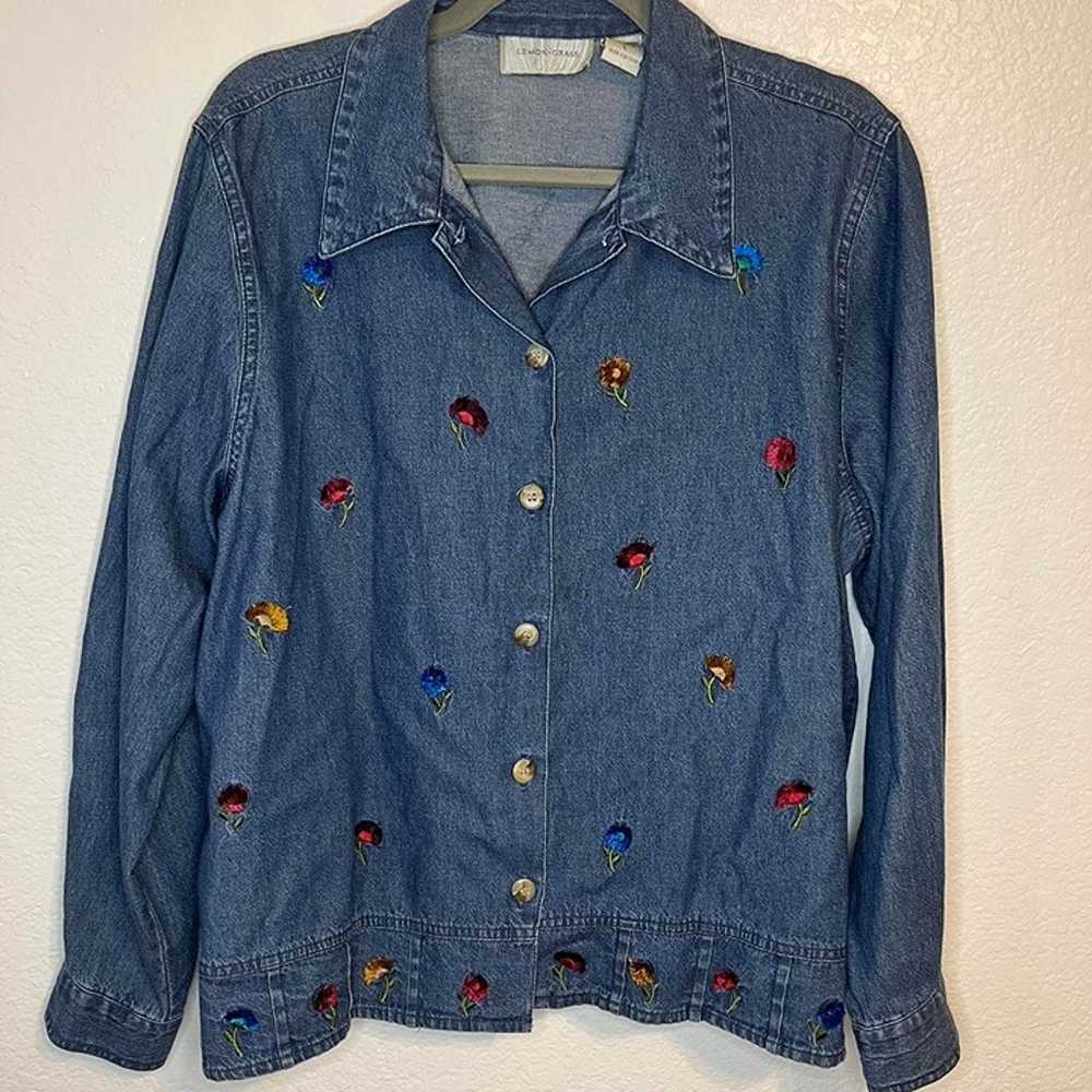 Vintage Lemon Grass Denim Long Sleeve - image 1