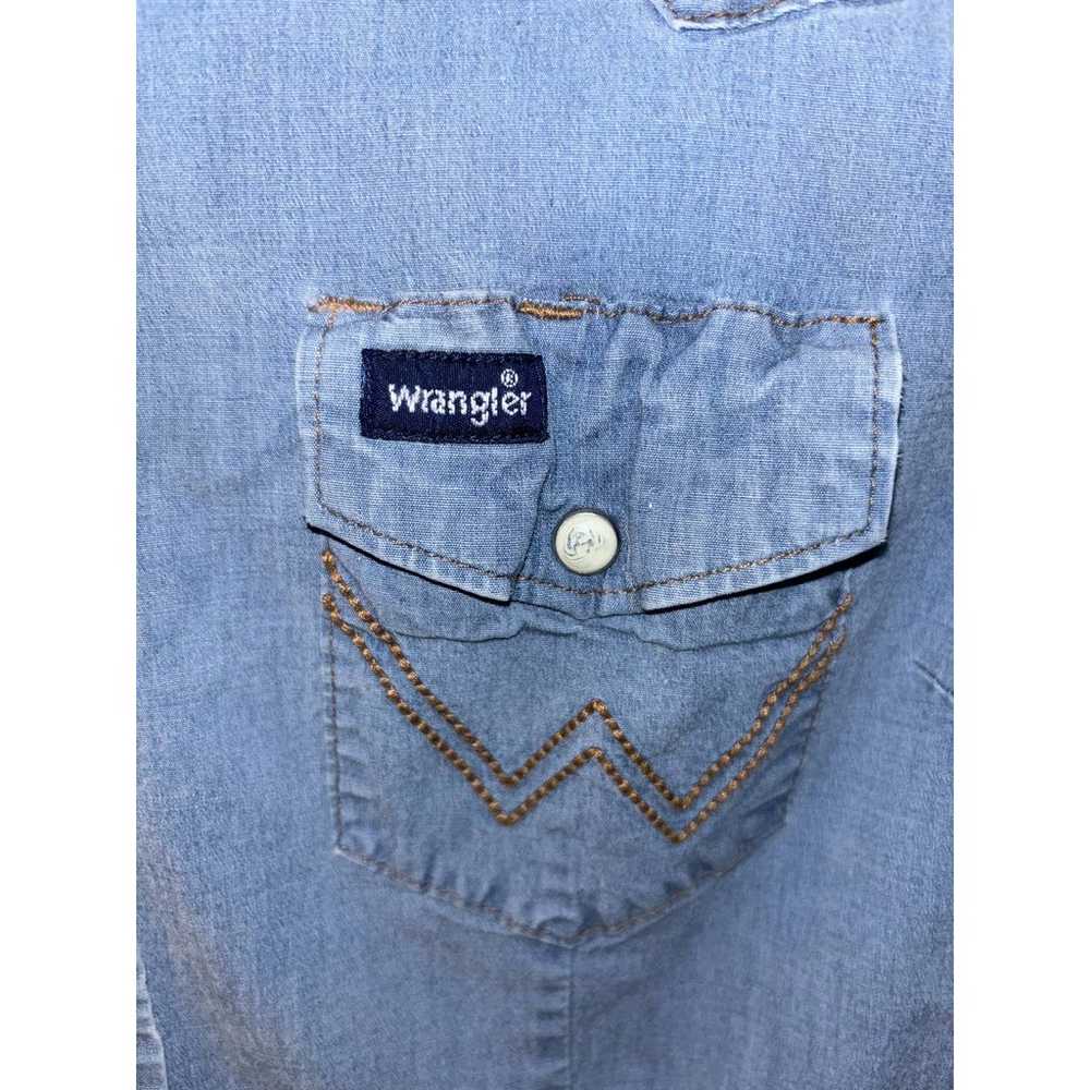 Vintage Wrangler women’s denim pearl snap button … - image 4