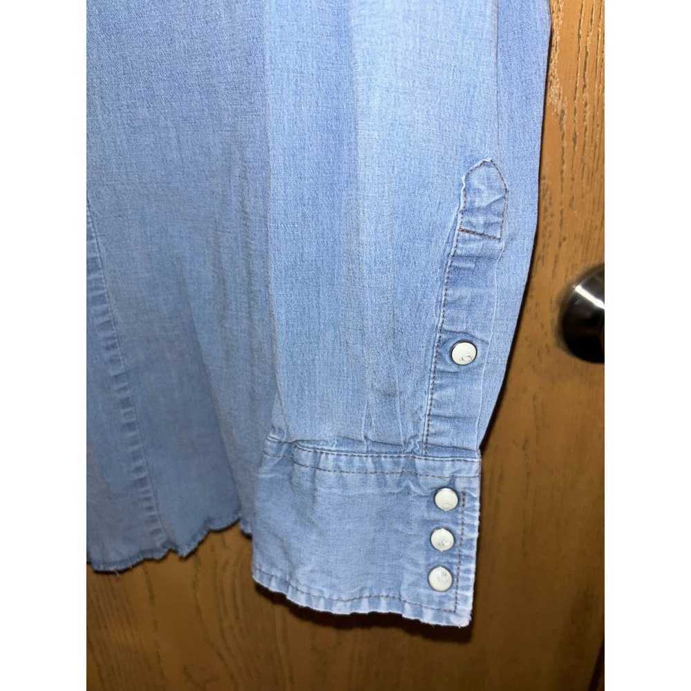 Vintage Wrangler women’s denim pearl snap button … - image 6