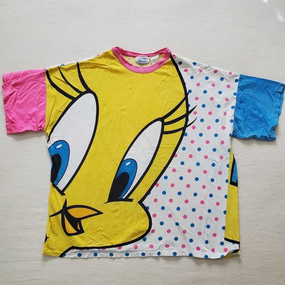 Vintage Tweety polka dot double side shirt - image 1