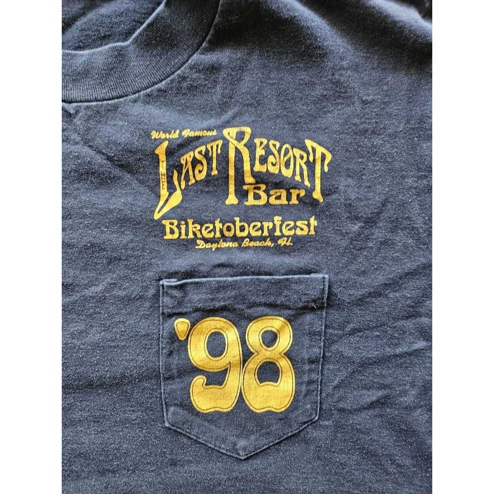 Vintage 1998 The Last Resort Bar Biketoberfest Si… - image 4