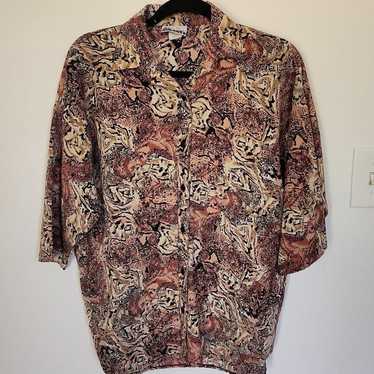 Abstract Print Vintage Button up - image 1