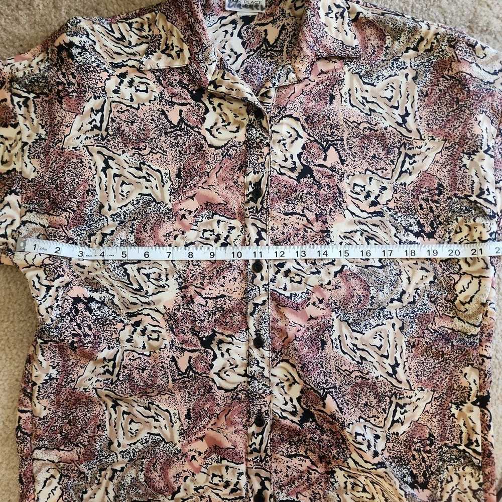 Abstract Print Vintage Button up - image 6