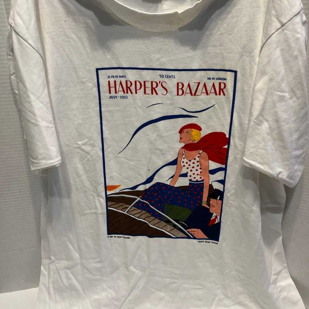 harpers bazaar vintage tee shirt single stitch si… - image 1