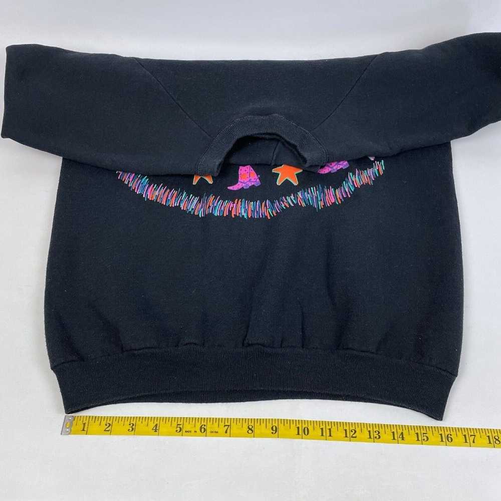 VTG 1980s XL Fruit of the Loom Black Crewneck Wes… - image 11