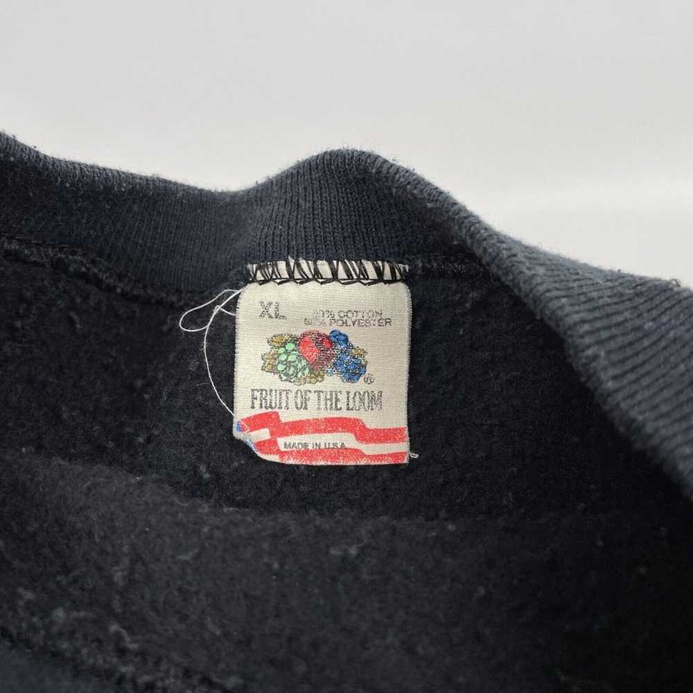 VTG 1980s XL Fruit of the Loom Black Crewneck Wes… - image 5