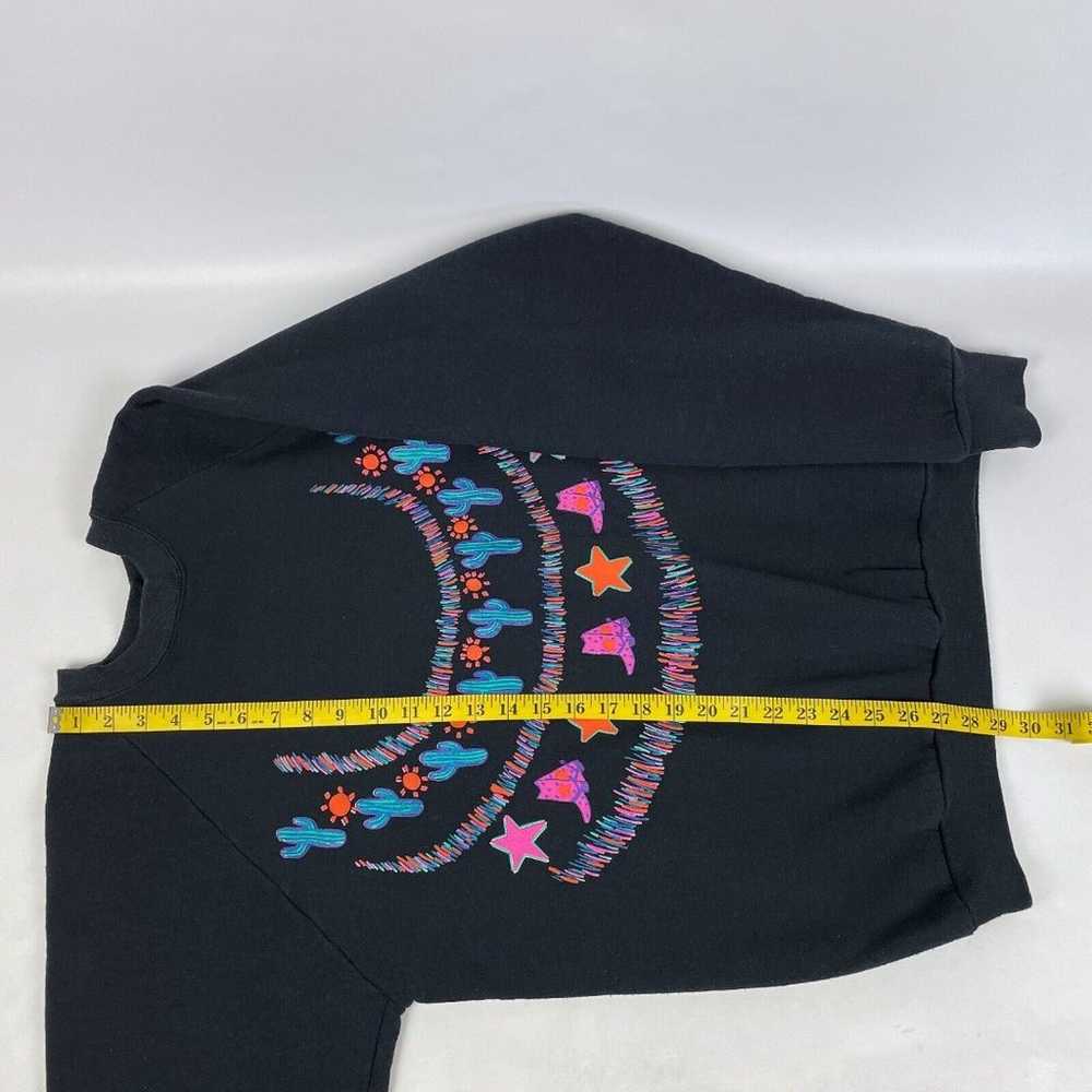 VTG 1980s XL Fruit of the Loom Black Crewneck Wes… - image 9