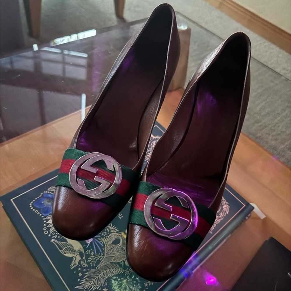 Gucci Malaga leather heels - image 7