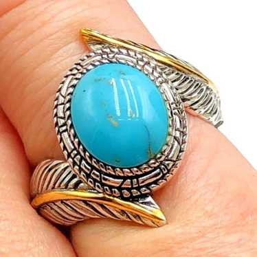 Bradford Exchance SS & Turquoise Thunderbird Ring 2024