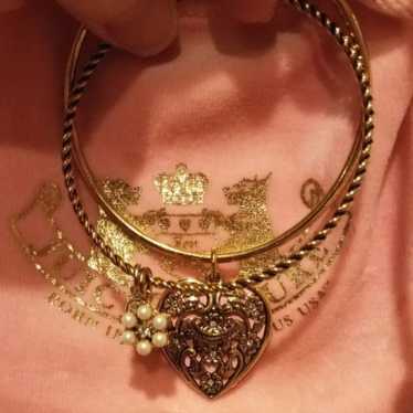 JUICY COUTURE VINTAGE HEART BANGLE SET OF 2 - image 1