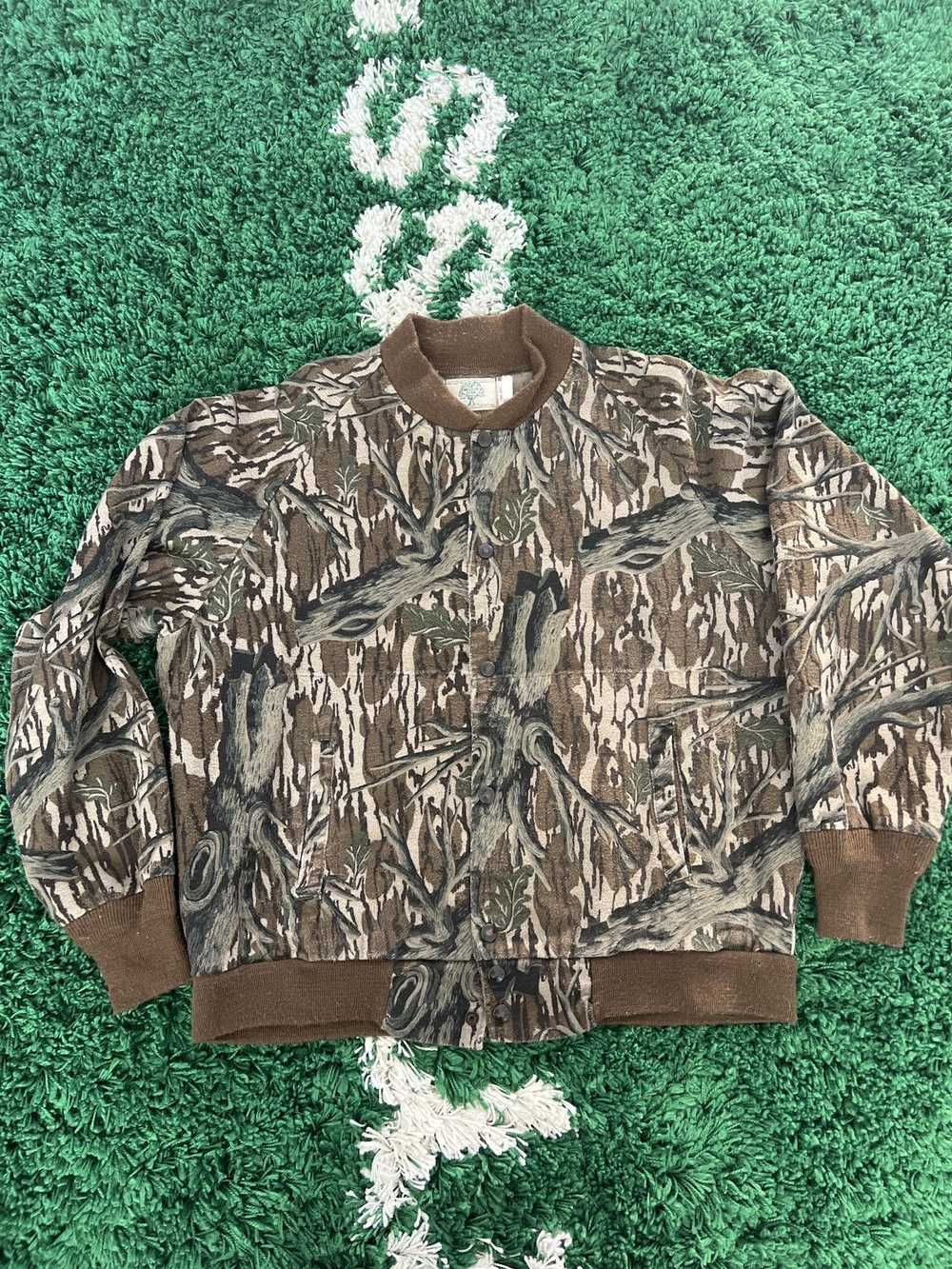 Mossy Oaks × Vintage RARE Mossy Oak Fuzzy Bomber … - image 1