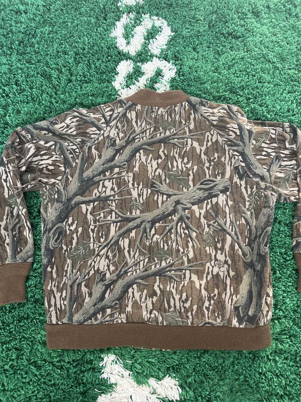 Mossy Oaks × Vintage RARE Mossy Oak Fuzzy Bomber … - image 2