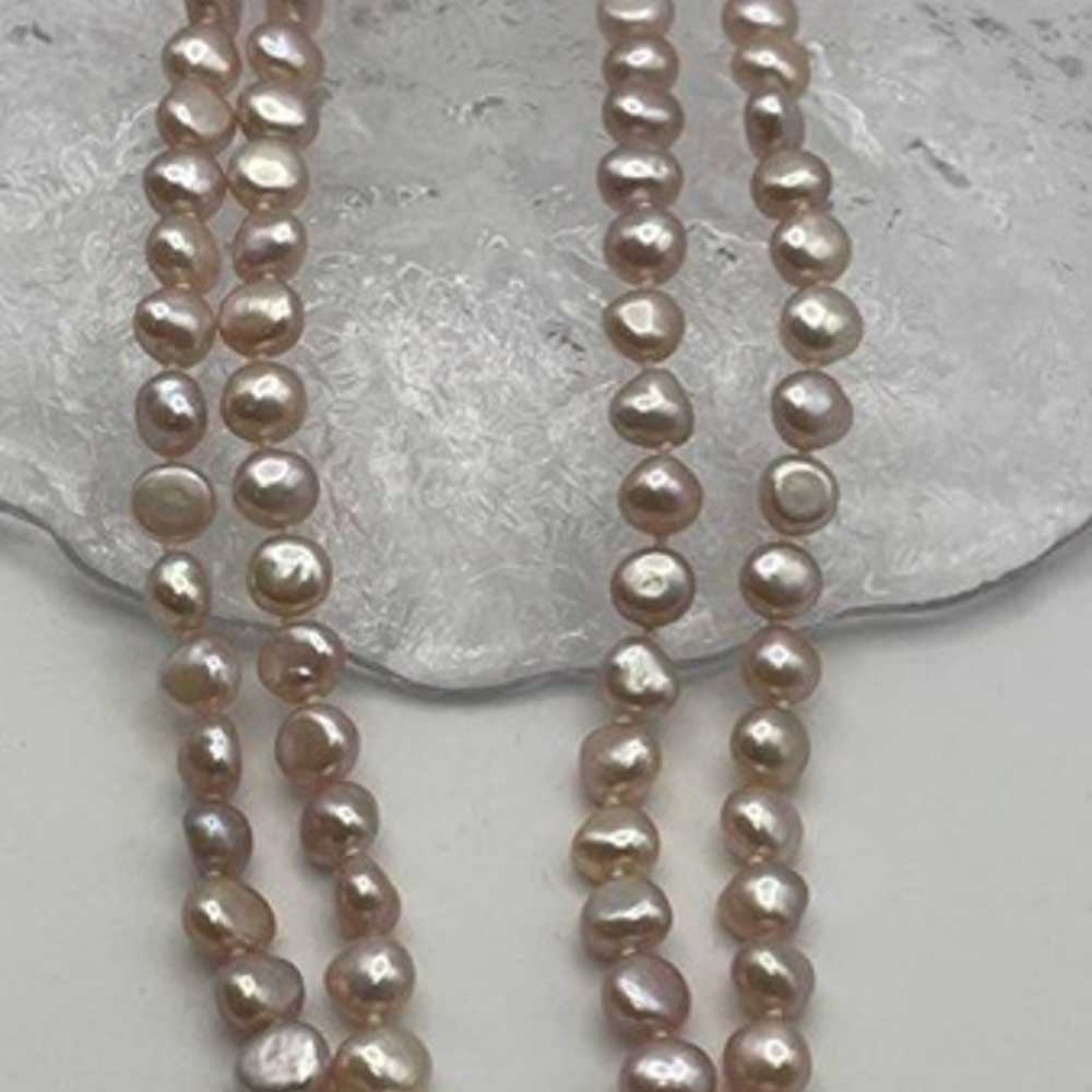 Pink pearl necklace - image 2