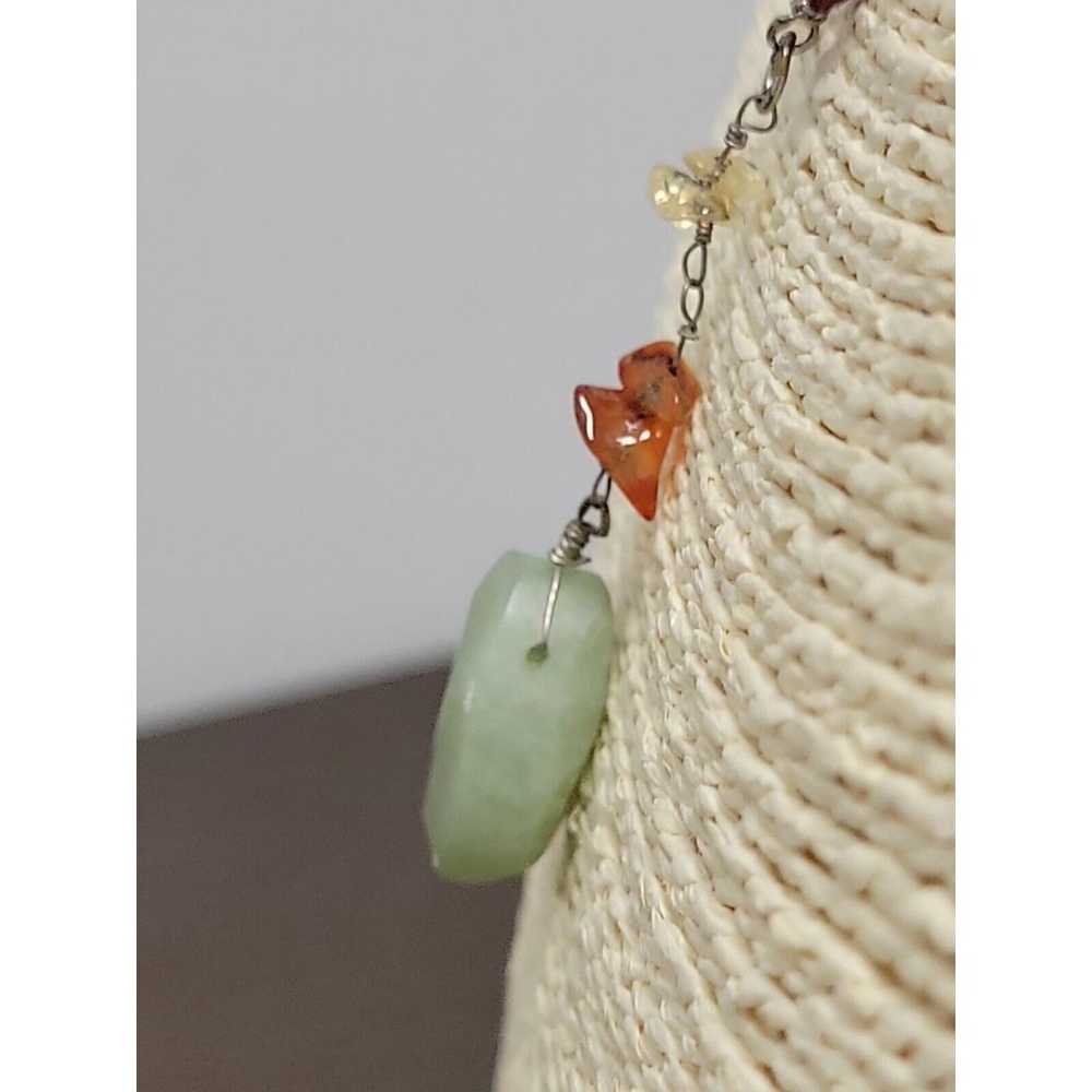 Vintage Wired Natural Gemstone Bead and Pendant Y… - image 7